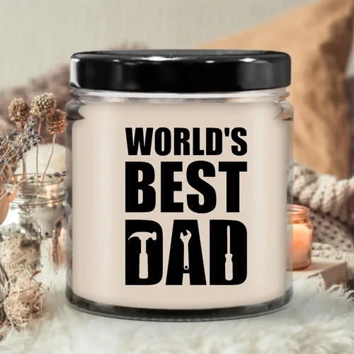 Vista 2 de Vela Best Dad Ever, Worlds Best Dad, Dad Tools Candle, Vela divertida del día del padre, Regalo para papá, Vela divertida para papá, CDF002