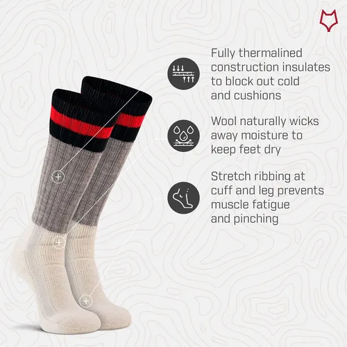 Vista 3 de FoxRiver Men's Outdoorsox Extra-Heavyweight Boot & Field Mid-Calf Socks