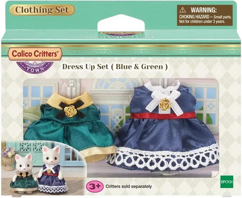 Vista 6 de Calico Critters Conjunto de vestir para ciudad de 36 meses a 96 meses (azul marino y azul claro)