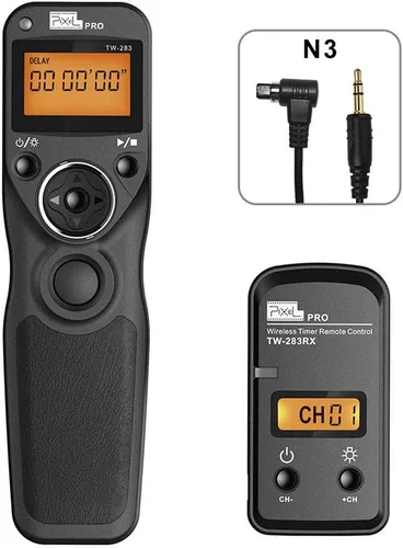 Vista 16 de Cable de liberación de obturador remoto inalámbrico Control Remoto con temporizador por cable TW-283DC0 compatible con Nikon D850 D810 D800 D700