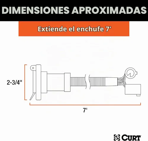 Vista 2 de CURT 56070 - Arnés con cableado personalizado (para remolque). Fits Select Chevrolet, Ford, GMC, Nissan, Ram and Toyota Models, Retains Rear