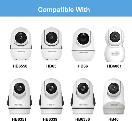 Vista 6 de HelloBaby Monitor de bebé con cámara y audio, 6 pulgadas, primera pantalla IPS del mundo, monitor de cámara para bebé, sin WiFi, monitor de bebé