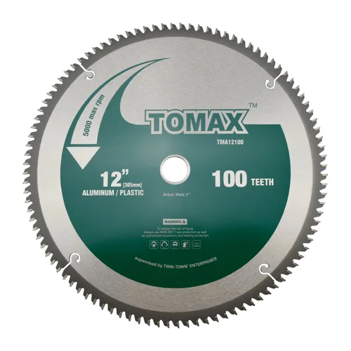 Vista 10 de TOMAX Hoja de sierra TCG de aluminio y metal no ferroso de 7-1/4 pulgadas y 60 dientes con eje DMK de 5/8 pulgadas
