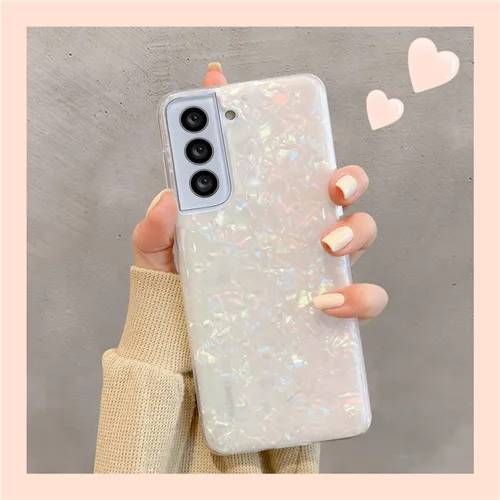 Vista 3 de J.west Funda para Galaxy S22 Plus 5G de 6.6 pulgadas, con purpurina brillante translúcida translúcida y colorida, diseño de lámina fina de ópalo