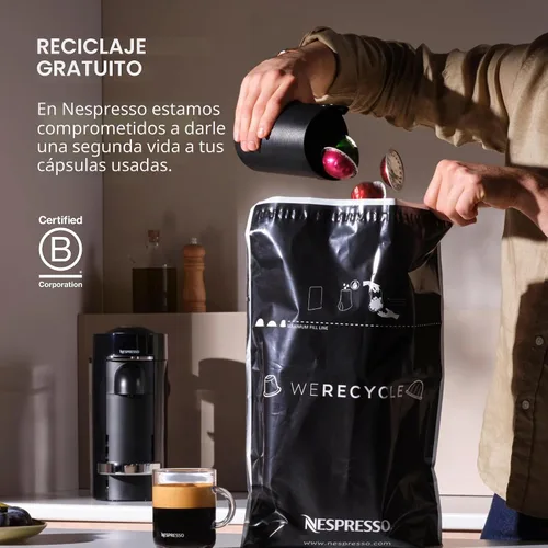 Vista 8 de Nespresso Cápsulas Vertuo, Double Espresso Chiaro, café espresso de tostado medio, 30 cápsulas de café, prepara 2.7 onzas.