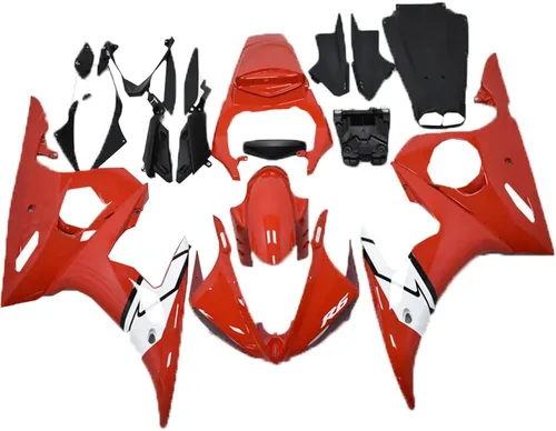 Vista 14 de Carenado para Yamaha YZF R6 2003-2005 y YZF R6S 2006-2009 (06 llamas rojas)