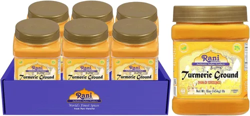 Vista 12 de Rani Polvo de Especias de Raíz de Cúrcuma Orgánica (Haldi), (Alto Contenido de Curcumina) 16oz (1lb) 454g Frasco PET ~ Todo Natural Vegano Apto