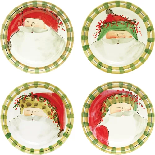 Vista 11 de VIETRI Old St. Nick - Juego de 4 platos llanos surtidos