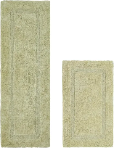 Vista 33 de Better Trends Alfombra de Inodoro en Forma de U Cubierta de Asiento de Inodoro de Lujo 100% Algodón Absorbente de Agua, Cubierta de Tapa Reversible