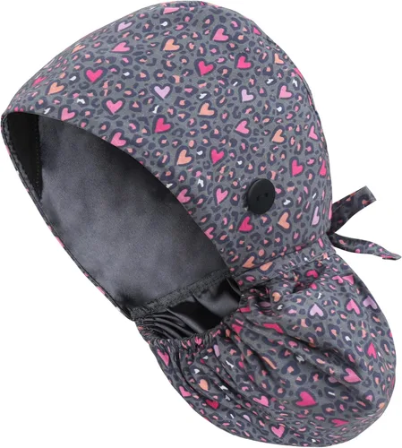 Vista 36 de Gorra médica con forro de satén con bolsillo para cola de caballo, gorro de enfermera médica de algodón con banda elástica para el sudor