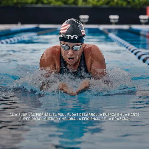 Vista 4 de TYR Pull Float - Swim Training Aid for Upper Body Strength & Technique Training, 6” EVA Foam Resistance Buoy for Swim Drills USA