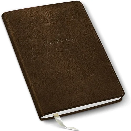 Vista 30 de Diario de cuero Gallery Leather - Elaborado en Maine, EE. UU. - Elegante cuaderno de escritura de cuero con 192 páginas rayadas - Un espacio