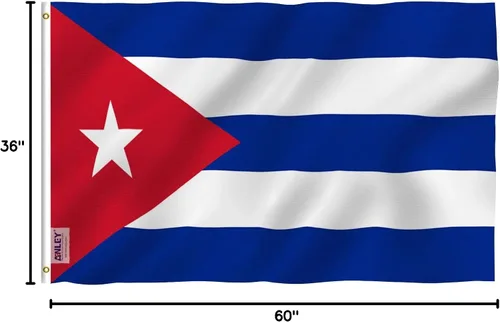 Vista 7 de Anley Fly Breeze - Bandera de Cuba de 3 x 5 pies, color vivo y a prueba de decoloración, cabecera de lona y doble costura, banderas nacionales