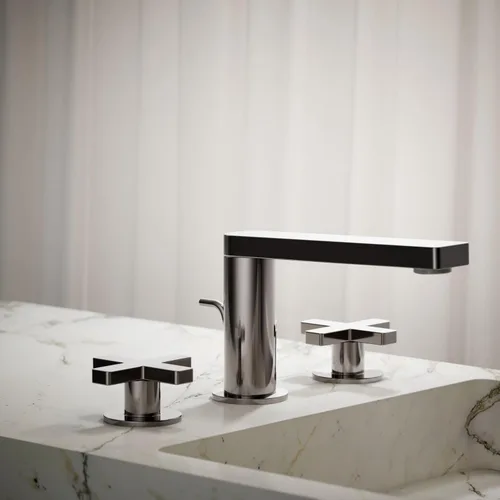 Vista 2 de Kohler 73060-3-TT Composed Grifo de lavabo de baño con asas cruzadas, 1.2 gpm, titanio vibrante