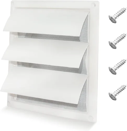 Vista 8 de Beaquicy - Cubierta de ventilación de secadora de 4 pulgadas - Tapa de escape blanca para exteriores con pantalla de protección de plagas integrada