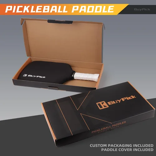 Vista 6 de Paleta de pickleball aprobada por USAPA con superficie de fibra de carbono reforzada, raqueta de pickleball de 0.630 in de grosor con agarre