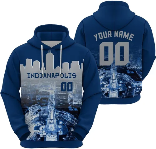 Vista 36 de Custom Football Hoodies City Night Skyline Personalized Sweatshirt Name Number Fan Gift Pullover for Men Women Youth