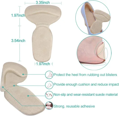 Vista 2 de Almohadillas de tacón alto, agarres de talón, inserciones de talón, cojín de tacón alto en el antepié, plantillas de tacón alto para prevención