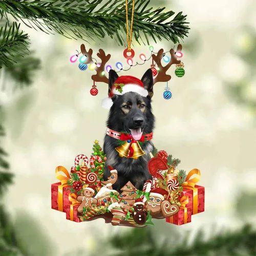 Vista 19 de Nazenti Adorno de Navidad personalizado de reno de Alaskan Malamute – Adorno de perro personalizado para amantes de las mascotas, acrílico plano