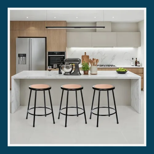 Vista 9 de OEF Furnishings OEF6218-10/2 Taburete redondo multiusos de grado comercial prémium