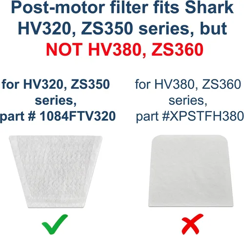 Vista 5 de HQRP Kit de filtro de espuma y fieltro compatible con Shark Rocket HV319 HV320 HV321 HV322 HV324 HV345 UV330 UV380 UV422 UV425CCO ZS350 ZS351 ZS352