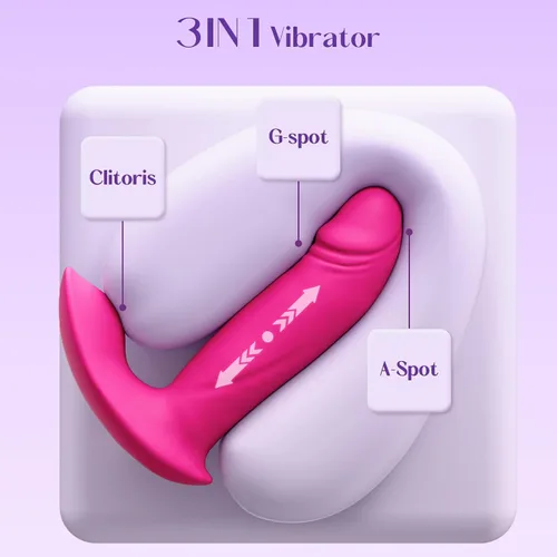 Vista 7 de Consoladro de empuje para punto G, vibrador de 3 en 1, juguetes sexuales para adultos para mujeres, vibrador portátil con control remoto por