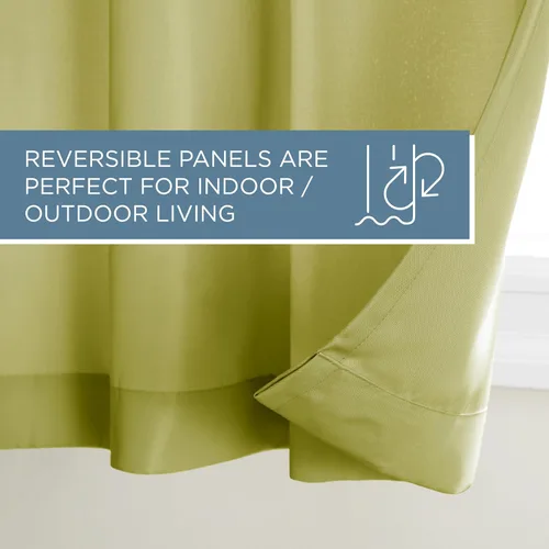 Vista 224 de TOWN & COUNTRY BASICS Cabana Cortinas Sólidas de Peso Pesado para Interiores y Exteriores, Opacidad de Filtrado de Luz con Parte Superior de Ojales