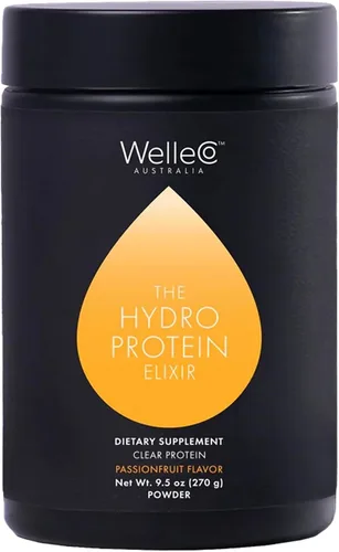 Vista 10 de WelleCo HydroProtein Elixir, proteína en polvo (grosella negra y pommegrante)