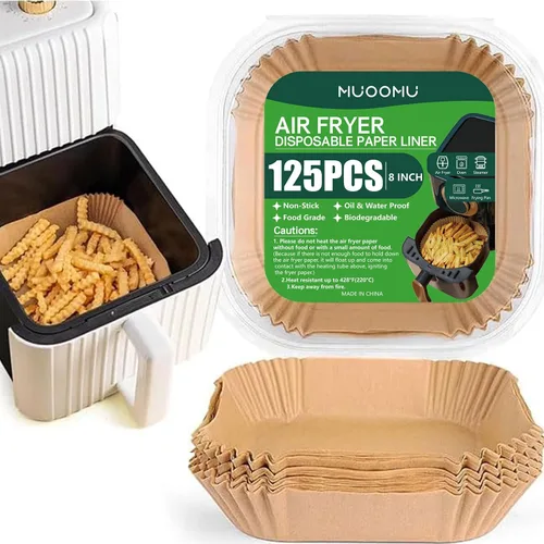 Vista 8 de Forro de papel desechable para freidora de aire, pergamino redondo antiadherente, accesorios para freidora de aire, a prueba de aceite, a prueba