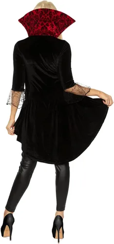 Vista 2 de Tipsy Elves Women's Black Vampire Halloween Costume One Piece Bodysuit