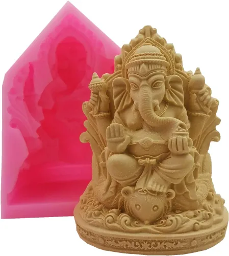 Vista 8 de Redxin Buddha - Molde de silicona hecho a mano, velas de jabón, yeso, cemento, resina, pegamento hecho a mano Moldes-Buda-32
