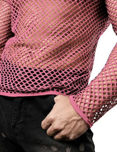 Vista 6 de JOGAL Camiseta de malla ajustada de manga larga para hombre
