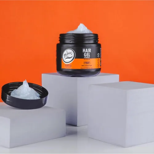 Vista 2 de Rolda Power Strong Hold Gel para el cabello para hombres – Fórmula de gel de peinado para un aspecto húmedo – Alto brillo, fortalecimiento y control
