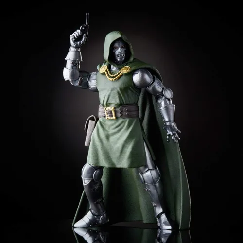 Vista 5 de Serie Marvel Legends Fantastic Four - Figura de acción coleccionable de 6 pulgadas de Doctor Doom, diseño premium, 4 accesorios, 1 pieza