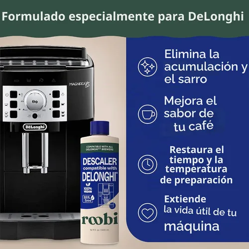 Vista 3 de Roobi Solución de descalcificación para cafetera DeLonghi - 1 botella de 16.9 fl oz