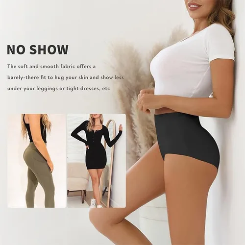 Vista 4 de FallSweet Ropa interior con control de abdomen que no se ve para mujer, bragas de cintura alta, paquete de calzoncillos cómodos