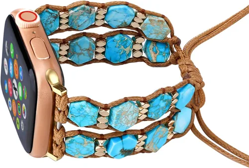 Vista 12 de Pulsera bohemia con cuentas compatible con Apple Watch Band de 1.496 in, 1.575 in, 1.614 in, 1.654 in, 1.732 in, 1.772 in, 1.811 in y 1.929 in