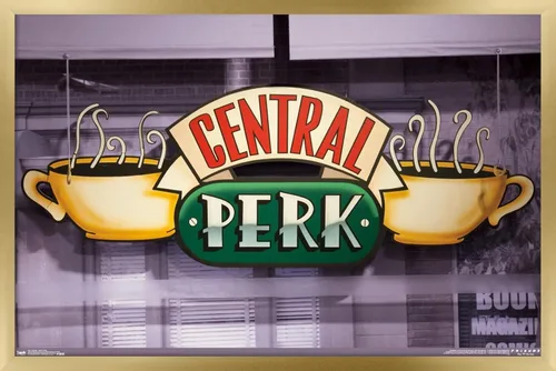 Vista 15 de Trends International Friends - Póster de pared de Central Perk, 14.725 x 22.375 pulgadas, versión enmarcada de madera de granero