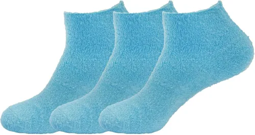 Vista 21 de BambooMN Calcetines de spa de nailon mullidos con infusión de aloe para mujer, color morado lavanda, 3 pares