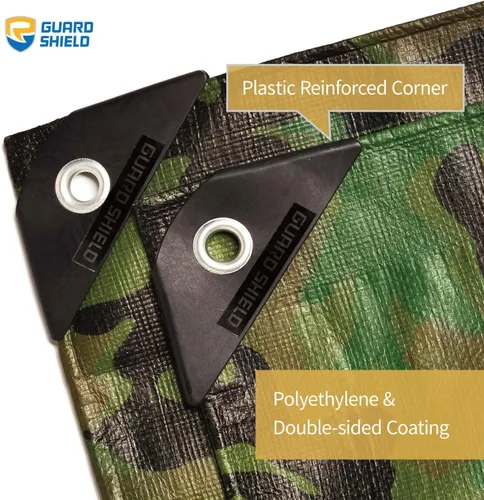 Vista 2 de GUARD SHIELD Lona de camuflaje resistente impermeable de 6 x 6 pies, lona de camuflaje cubierta de polietileno de 10 mil