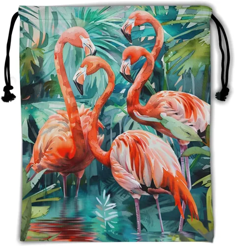 Vista 29 de Bolsa de agarre de gimnasia de piel de animal, bolsa de gimnasia con cordón ajustable, bolsa de cuerda para fauna silvestre, Mariposas Galaxy