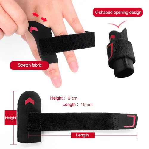 Vista 3 de Férula de neopreno para dedos, soporte ajustable para dedos, férulas de gatillo para dedos, mazo para artritis, fundas de soporte de dedos