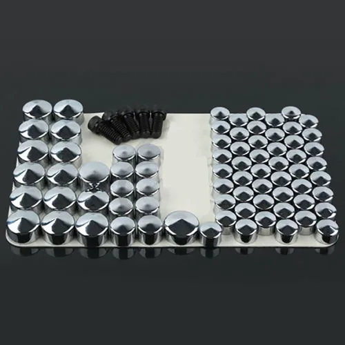 Vista 2 de XMT-MOTO Kit de toppers de plástico ABS cromado para Harley FLH FLT modelo Bike 2007-2012