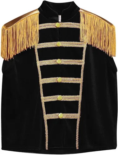 Vista 3 de TiaoBug Disfraz de Halloween para niños y niñas, chaqueta roja de maestro de ceremonias de circo, disfraz de tambor mayorette, disfraces de soldado