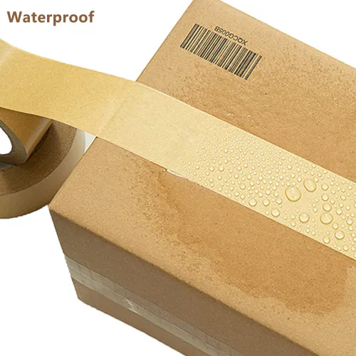 Vista 8 de TooCust Cinta de papel Kraft autoadhesiva,2 "X55YD,Cinta de papel marrón, Cinta de embalaje marrón biodegradable,Cinta de embalaje de papel