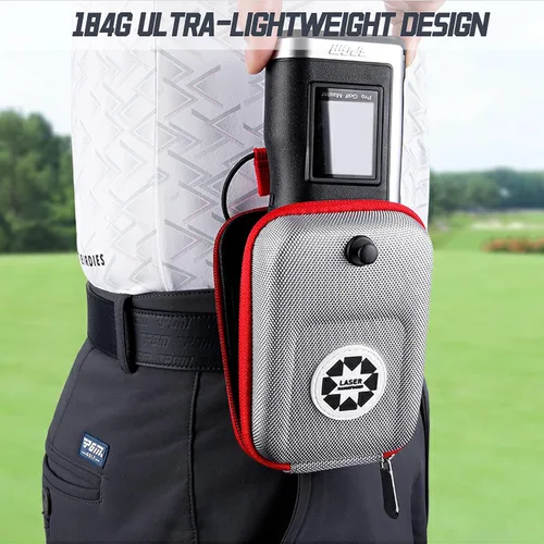 Vista 5 de PGM Golf Rangefinder with Slope, Red/Green OLED Display & 7X Magnification Laser Range Finder, 600/1300 Yards Golf Distance Finder with Pin Lock