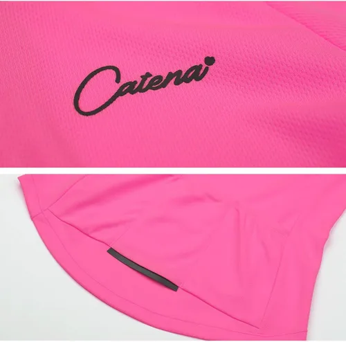 Vista 5 de CATENA Camiseta de ciclismo para mujer, camiseta de entrenamiento para correr, para verano