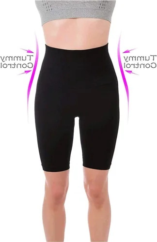 Vista 4 de Women's Tummy Control Fitness Workout Running Bike Shorts Yoga Shorts