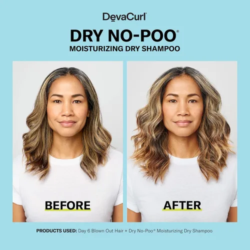 Vista 4 de DevaCurl Champú seco hidratante Dry No-Poo Fórmula no seca Acabado invisible Para todo tipo de cabello rizado