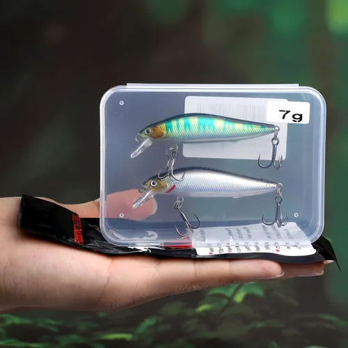 Vista 5 de Fishing Lure Kit, Bass Fishing Lures with Lifelike 3D Eyes, Slow-Sinking Lures, Surf Fishing Striper Bass Lures, Saltwater and Freshwater Fishing